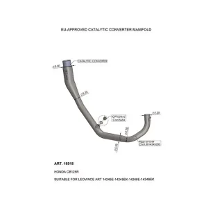 Bestseller Układ wydechowy LeoVince HONDA CB 125 R 2018 SBK EU-APPROVED CATALYTIC CONVERTER MANIFOLD CAR WITH CATALYST FULL SYSTEM 4/2/1 CA