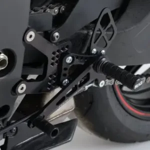 Podnóżki regulowane RG RACING KAWASAKI ZX6-R 05-13 RACE GEARBOX ZESTAW BLACK Obniżka ceny
