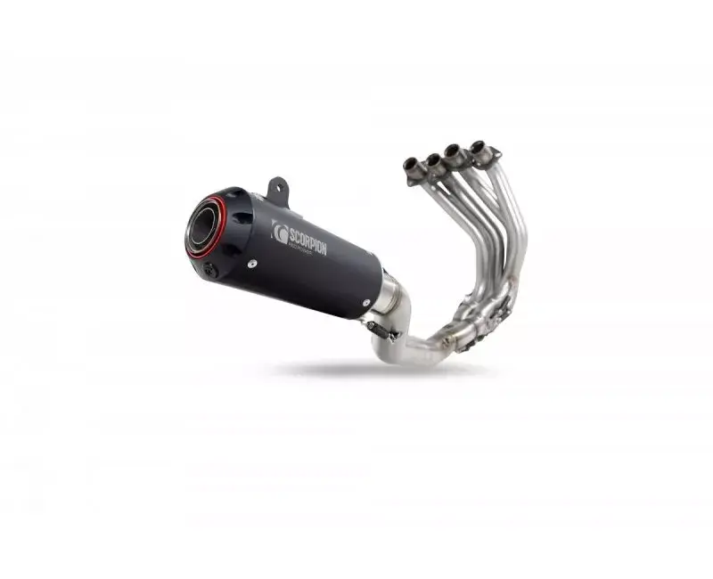 Bezpieczna płatność Kompletny Układ Wydechowy Scorpion Kawasaki Ninja ZX-25R 2020/+ Red Power Czarna Ceramika PKA140SYSBCER