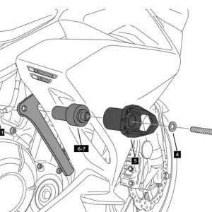 Bezpieczna płatność Crash pady PUIG do Honda CBR500R 19-22