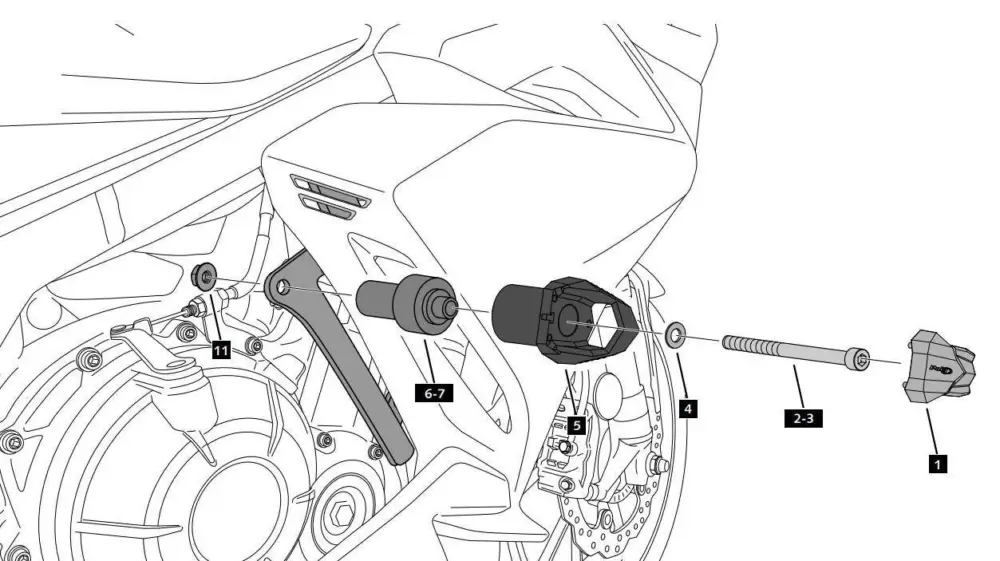 Bezpieczna płatność Crash pady PUIG do Honda CBR500R 19-22