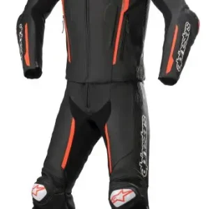 Kombinezon dwuczęściowy skórzany ALPINESTARS MISSILE V2 czarny-czerwony fluo Do wyczerpania zapasów