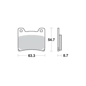 Nowy KLOCKI HAMULCOWE SBS 555 HS
