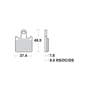 KLOCKI HAMULCOWE SBS 838 HS Łatwy zwrot
