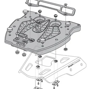 Płyta montażowa na Alu-Rack SW-MOTECH pod kufer centralny SHAD Nowy
