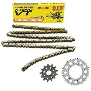 KAWASAKI KLX400 R [03'] zestaw napędowy DID520 VT2 ENDURO RACING X-RING (łańcuch X-ring wąski, superwzmoniony) zębatki SUNSTAR Oferta
