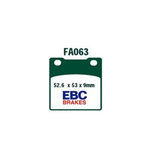 Wysoka jakość Klocki hamulcowe EBC FA063V 52.6 x 53 x 9mm NA TYŁ