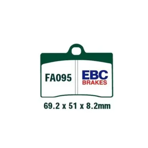 Oferta limitowana Klocki hamulcowe EBC FA095HH 69.2 x 51 x 8.2mm na przód.