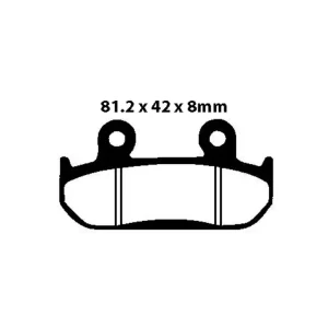 Klocki hamulcowe EBC FA121HH 81.2 x 42 x 8mm NA PRZÓD Ograniczona ilość