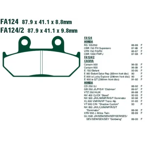 Tylko dziś Klocki hamulcowe EBC FA124/2HH 87.9 x 41.1 x 9.8mm NA PRZÓD