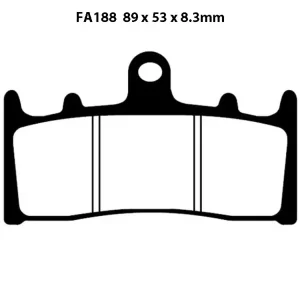 Klocki hamulcowe EBC EPFA188HH 89 x 53 x 8.3mm NA PRZÓD Ekspresowa dostawa