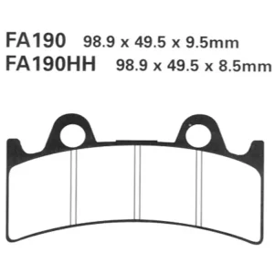 Klocki hamulcowe EBC FA190V 98.9 x 49.5 x 9.5mm NA PRZÓD Tylko do końca tygodnia