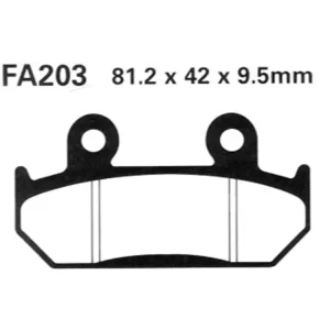 Klocki hamulcowe EBC FA203 81.2 x 42 x 9.5mm NA PRZÓD Szybka wysyłka