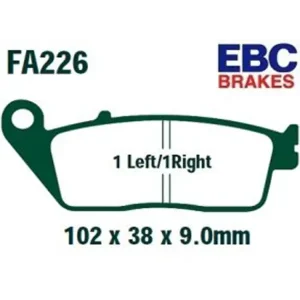Bezpieczne zakupy Klocki hamulcowe EBC FA226 102 x 38 x 9.0mm NA PRZÓD