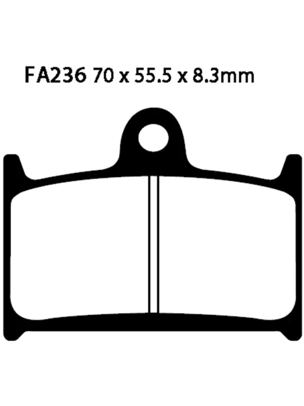 Klocki hamulcowe EBC FA236 70 x 55.5 x 8.3mm NA PRZÓD Darmowy zwrot