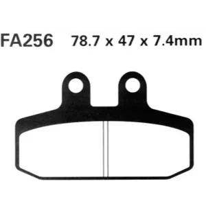 Promocja Klocki hamulcowe EBC FA256 78.7 x 47 x 7.4mm na tył.