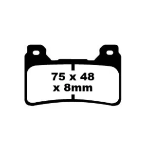 Klocki hamulcowe EBC EPFA390HH 75 x 48 x 8mm NA PRZÓD Obniżka ceny