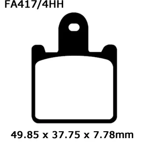 Szybka dostawa Klocki hamulcowe EBC FA417/4HH 49.85 x 37.75 x 7.78mm NA PRZÓD