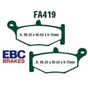 Nie przegap Klocki hamulcowe EBC FA419HH 89.25 x 40.65 x 9.75mm NA TYŁ