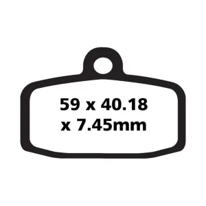 Bezpieczne zakupy Klocki hamulcowe EBC FA612R 59 x 40.18 x 7.45mm NA PRZÓD