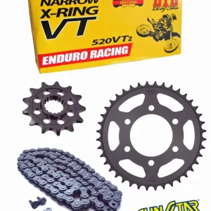 Bezpieczne zakupy YAMAHA YZ 450F [15'] zestaw napędowy DID520 VT2 ENDURO RACING X-RING (łańcuch X-ring wąski, superwzmoniony) zębatki SUNSTAR