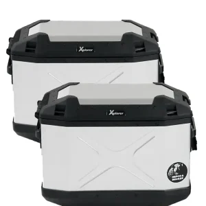 Wyjątkowa oferta Komplet kufrów Hepco&Becker Xplorer 30 Srebrne [pojemność: 2 x 30 L]