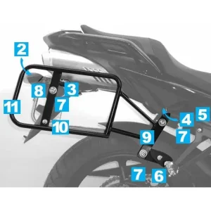 Rabat Stelaż kufrów bocznych Hepco&Becker Lock-It Yamaha FZ 6 Fazer S2 (07-10) srebrny