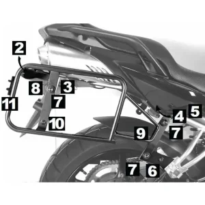 Stelaż kufrów bocznych Hepco&Becker Lock-It Yamaha FZ 6/Fazer [07-09] czarny Szybka dostawa