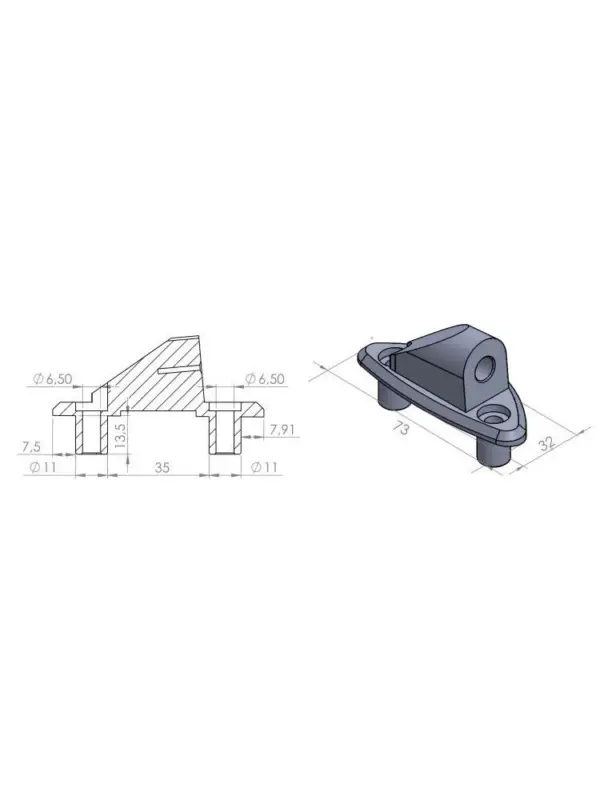 Adapter lusterek PUIG Hi-Tech do motocykli Triumph z owiewką (prawy) Kup teraz