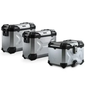 Zestaw: kufry boczne + kufer centralny + stelaże TRAX ADV Silver do motocykla HONDA CRF1000L ADVENTURE SPORTS (18-22) Oferta