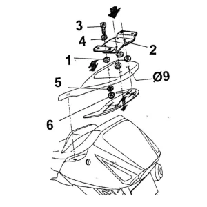 Wybór klientów Stelaż pod kufer centralny Shad Top Master Honda Silverwing/ SW-T (wybrane modele)