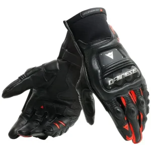 Okazja Skórzane Rękawice motocyklowe Dainese Steel-Pro In czarno-fluo czerwone