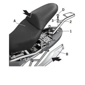 Najlepsza cena Stelaż pod kufer centralny Shad do Kawasaki Versys 650 (07-09)