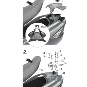 Nowy Stelaż pod kufer centralny Shad Suzuki Burgman 400 K7 (06), Z (07), 400 (06-16), 400 ABS (10-16)