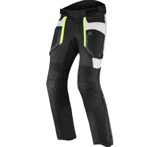 Ekspresowa dostawa Spodnie motocyklowe tekstylne Rebelhorn Borg czarno-szaro-fluo żółte