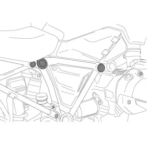Zaślepki ramy PUIG BMW F750GS (18-24)/F800GS (24-)/F850GS/Adventure (18-23)/F900R/XR (20-)/F900GS (24-) Łatwy zwrot