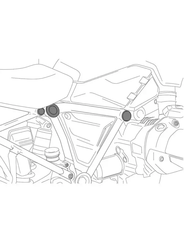 Zaślepki ramy PUIG BMW F750GS (18-24)/F800GS (24-)/F850GS/Adventure (18-23)/F900R/XR (20-)/F900GS (24-) Łatwy zwrot