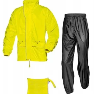 Oferta limitowana Kombinezon przeciwdeszczowy motocyklowy dwuczęściowy K-OUT 3 czarny-fluo