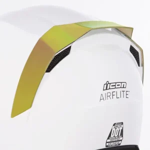 Tylny spoiler do kasku Icon Airflite lustrzany złoty Bestseller
