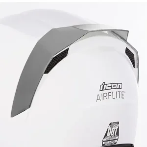 Tylny spoiler do kasku Icon Airflite lustrzany srebrny Darmowy zwrot