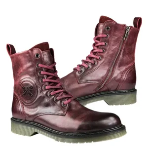 Buty motocyklowe damskie John Doe Sixty bordowe Najlepsza cena
