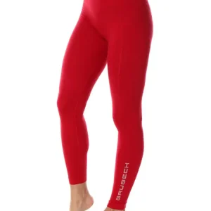 Zniżka Leginsy damskie Brubeck Extreme Wool różowe