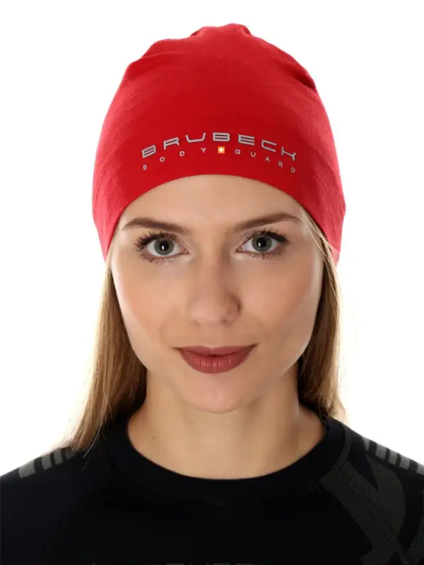 Ostatnia szansa Czapka wełniana merino Brubeck unisex czerwona
