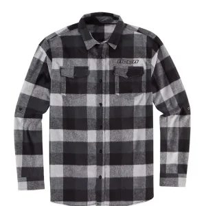 Ograniczona ilość Koszula Icon Feller Flannel czarno-szara