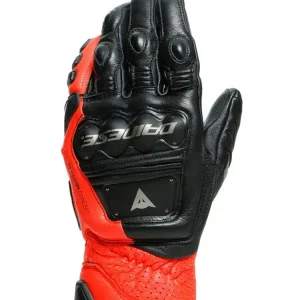 Skórzane rękawice motocyklowe Dainese 4 Stroke 2 czarno-fluo czerwone Do wyczerpania zapasów