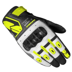 Rękawice motocyklowe damskie Spidi G-Carbon czarno-białe-fluo Najlepsza cena