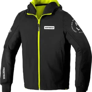 Łatwy zwrot Bluza motocyklowa Spidi Hoodie Armor Evo czarna-fluo