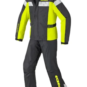 Szybka dostawa Kombinezon przeciwdeszczowy motocyklowy dwuczęściowy Spidi Touring czarny-fluo