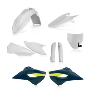 Pełny zestaw plastików Acerbis Husqvarna FE/ TE [16'] biało-granatowy-fluo Darmowy zwrot