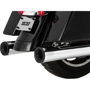 Wybór klientów Tłumiki (Slip-On) Vance & Hines Eliminator 400 chrom, czarne końcówki do Harley Davidson FLHT/FLHTK/FLHX/FLTRX/FLTRU/FLTRK/FLHR (rocznik 17-20)